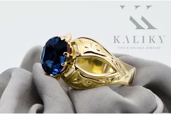 Ring Vintage Saphir 14 Karat Gelbgold vrc135y